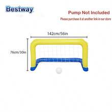 Bestway 52133/52123/52418 Inflatable Basketball Swimming Set, Floating Pool Games, Water Ball Swimming Set, Inflatable Pool Games, Pool Toys, Water Volleyball Swimming Set, Inflatable Pool Swim - 8'3" X 25"/2.52m X 64cm Volleyball Set - View 7