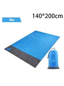 1PC Lightweight Oversized Picnic Beach Blanket Sandproof, Large Picnic Mat For Beach Travel Camping Hiking Machine Washable Includes: 1 Beach Mat, 4 Fixing Piles, 1 Buckle, 1 Small Package