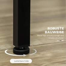 HOMCOM Bar Table Set With Bar Stools, 5-Piece, Kitchen Table And 4 Bar Stools, Industrial Style, For Kitchen And Dining Room, Metal, Grey - Black - View 6