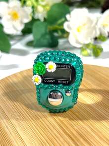 Exquisite Floral Rhinestone Electronic Ring Counter (Reset Function, Adjustable Ring) + Ring Counter, Multiple Colors Available (Suitable For Ramadan Prayer, Sports Counting, Holiday Gifts) - Multicolor - View 25