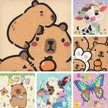 5D DIY Diamond Painting With Frame, Cute Capybara, Butterfly, Cow Diamond Art Kits, Mosaic Home Decor Wall Art, Gift For Friends On , Christmas, Valentine's Day, Halloween, Thanksgiving - 18*18 With Frame - View 11