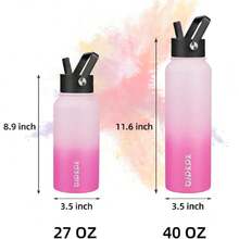 Insulated Water Bottles For Outdoor - Red - View 6