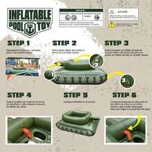 Tanque Inflable, Piscina Flotadores Niños, Piscina Tanque con Cañón de Agua. Nadar Balsa Flotador, Lago Playa Fiesta Piscina, Juguetes para Niños, Niñas y Niños Pequeños.,37491661 - Tipo de Enchufe A Japonés (100V) - Ver 2