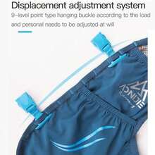 AONIJIE Chaleco de hidratación de 2.5 L, ligero, transpirable y estable, adecuado para hombres y mujeres al aire última intervensión, maratón - Naranja Rojo-CH/M - Ver 5