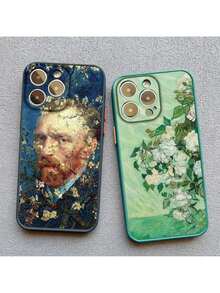 Funda de teléfono con pintura al óleo estilo retro de Van Gogh compatible con iPhone 16, 15, 11, 13, 12, 14 Pro MAX, 14 Plus, 7, 8 Plus, XR, XS, X. Funda vintage resistente a golpes. Compatible también con Galaxy S17 Pro, S17 Pro Max, S17. - Matcha YHFG 9 - Ver 6