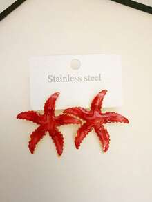 New Geometric Fashionable Metal Earrings, Exaggerated And Personalized Oil-Dropping Stud Earrings, Stainless Steel Metal Earrings, Exquisite And High-End Non-Fading Earrings. Perfect Gifts For Female Friends. Valentine's Day Holiday Party Wear 3/6/12 Pairs Random Set - Multicolor - View 11