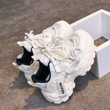 2025 Breathable Mesh Soft Bottom Sneakers For Toddlers, Spring/Autumn - White - View 3