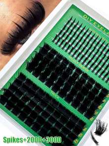 300D/200D160D/120D/100D/80D/60DLash Clusters With Spikes & Bottom Lashes 190pcs/260pcs/240pcs/220pcs/290pcs Fluffy Volume Manga Natural Spiky Cluster False Eyelashes Fairy Cluster Lashes Wispy Manga Lash D Curl Individual Anime Mink Lashes Extensions Full Pack DIY At Home - D - View 2