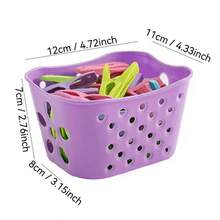 30个彩色衣夹，配便携式塑料收纳篮 - 颜色多样，适用于夹袜子、毛巾、内衣和卡片，也可用于衣物收纳。收纳篮颜色可选，衣夹颜色随机。 - 彩色 - 查看 11