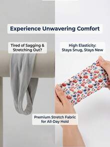 1条女士新款波西米亚印花发带，简约百搭瑜伽吸汗带，弹性宽头带吸汗头巾。适合户外运动、瑜伽、健身、海滩度假等场合，女士发饰发带 - 彩色 - 查看 10