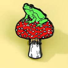 Frog Mushroom Enamel Brooch Fashion Decorative Brooches Ornaments Lapel Bag Badges Jewelry Gifts - Multicolor - View 4
