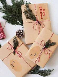 500pcs Brown Kraft Paper Round Labels Stickers, DIY Stickers, Holiday Decorations, Gift & Packaging Seals, Home Decor, Kitchen Labels, Spice Labels - Multicolor - View 6