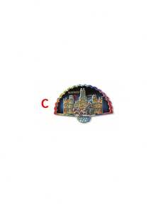 1pc Craft Scenic Refrigerator Magnet, Souvenir Refrigerator Magnet With Unique Features From Different Countries And Regions, 3D Craft Home Decor Refrigerator Magnet - Multicolor - View 18