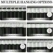 Room Divider Curtains Blackout Soundproof, For Ceiling Track Or Rod With Hooks, Extra Wide Curtains Room Separator For Wall Ceiling Mount Track, Privacy Floor To Ceiling Curtain, 1 Panel - màu đen - Xem 3