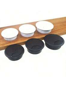 4pcs 60mm Plastic Desktop Cable Grommet Covers, Round Cable Management Grommets For Computer Desks