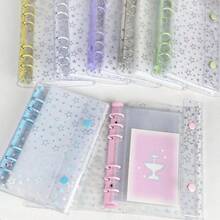 Bìa đựng tài liệu trong suốt hình ngôi sao lấp lánh cỡ A6, bìa trong suốt dùng cho sách dán sticker, sách dán sticker, giấy chèn trong suốt, mực đóng dấu, thẻ dán hình kẹo nhỏ giọt, con dấu, túi đựng ảnh, album ảnh, sổ kế hoạch, nhật ký, sổ tay, văn phòng phẩm, album sưu tập sticker dập nổi 3D, album sticker, album sưu tập vật liệu lập kế hoạch. - Nhiều màu - Xem 2