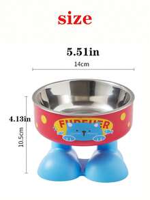 1pc Cute Pattern Pet Feeding Bowl Suitable For Small Dogs And Cats