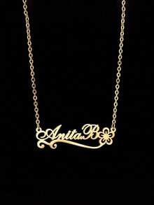 A Custom-Made Name Necklace, Personalized Stainless Steel Jewelry, Heart-Shaped Crown Pendant, Fashionable Gift, For Mother's Day Or Christmas, Back-To-School Season, Is The Ultimate Gift For Friends, Lovers.,Easy Comfort,Multi-Functional,Ornamental,Letter,Stylish,Modern,Colorful,Cute,Adorable,Casual,Custom,Personalised,Unique,Customized,Ideal Gifts For Him,Ideal Gifts For Her,Customized Teen Jewelry & Watches - Multicolor - View 7
