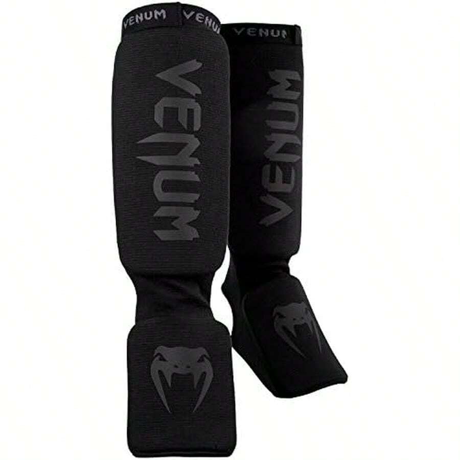 Venum Kontact Espinilleras - Negro/Negro-XS - Ver 1