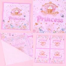 20/40/60pcs,Pink Glitter Floral Princess Carriage Princess-Themed Disposable Napkins,Pink Castle Princess Themed Paper Dinner Tissues | 2-Ply Paper Napkins Ideal For Birthday, Valentine'S Day, And Party Decorations - Multicolor - View 6