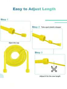 Adjustable Jump Rope, Unisex, Suitable Aerobic Fitness, Gym Workout, Made Of PVC With Plastic Handles, Lightweight And Fast Outdoor Fitness, Sports Training And Competition - 粉色 - 查看 3