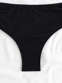 RWX VEST Modern Plus Size Bikini With High Waist Design 2025 XX559 - 黑色 - 查看 3