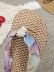 1 Pair Girls' Summer Bohemian Beach Sandals, Soft Bottom Lightweight Casual Outdoor Flat Flip Flops - Multicolor - View 9