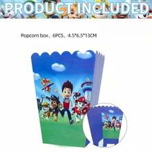 Paw Patrol Birthday Party Decoration Set, Includes Backdrop, Plates, Cupcake Toppers, Paw Patrol Stickers And Party Favors