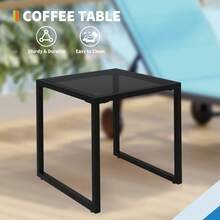 Juego de 3 sillas de salón para Exteriores con Ruedas, Respaldo Ajustable Junto a la Piscina, sillones de Patio con Mesa Auxiliar - Azul - Ver 4