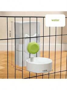 1个PP材质1升容量猫咪悬挂式饮水器，狗狗饮水器，自动喂水器，兔子悬挂式笼子水壶，宠物用品