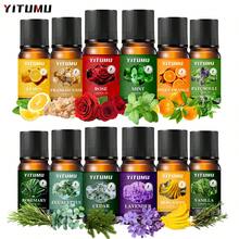 香薰精油套装，新鲜水果和植物香氛精油，适用于香薰机、加湿器、DIY香水、肥皂和蜡烛制作，包含薰衣草、玫瑰、迷迭香、佛手柑、柠檬草、薄荷精油 - 黑色 - 查看 1