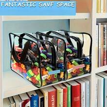 Túi đựng đồ trong suốt thời trang - Túi nhựa lớn đa năng có khóa kéo và tay cầm chắc chắn - Lý tưởng để đựng đồ chơi, quần áo, đồ chơi xếp hình khi đi du lịch - Món quà hoàn hảo cho ngày Valentine, dùng làm giỏ đựng đồ trên kệ - 1 chiếc - Nhiều màu - Xem 10