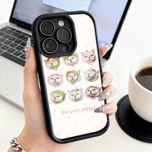 Funda de teléfono de moda, compatible con varios modelos de ,  y , funda de teléfono con caras de gato con sombreros coloridos y texto de gatito tan lindo para modelos de ,  y , protector de teléfono, funda de pareja, regalo para novio o novia, presente de vacaciones, este es un regalo popular para amigos o socios, adecuado para ocasiones de negocios. Duradera, resistente a las manchas y a las huellas dactilares, esta nueva funda para teléfono de hombres y mujeres es un gran regalo. - Burdeos - Ver 3
