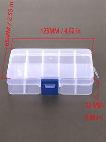 1/2pcs Flexible Transparent Plastic Storage Box | Small Storage Container, Desktop Display Box, Organizer Rack, Ideal For Organizing Pearls, Jewelry And Small Items | Modern Style, Desktop Mounting, Rectangular, Multi-Purpose - Transparent Storage Box - View 3