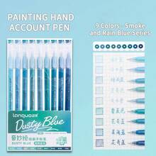 LANGUO新款彩色凝胶笔，书写流畅，0.6mm笔尖，适用于绘画、笔记本、贺卡、圣诞新年礼物、基础学习用品、办公文具和节日文具。 - 彩色 - 查看 16