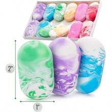 3/6/12pcs Marble Pencil Erasers, Classroom Rewards, Party Favors, Suitable For Office And School Use, Christmas Gift Pack For Office And Classroom Supplies, Holiday Stationery Gifts, And Back To School Gifts - Multicolor - View 4