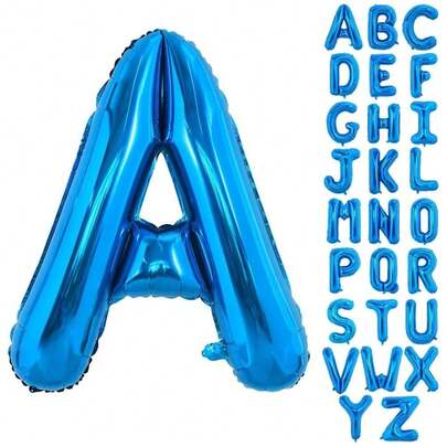 40 Inch Large Blue Letter A Balloons Giant Alphabet Letter Balloons,Foil Mylar Big Balloons For Birthday Party Anniversary New Year Graduation Supplies Decorations