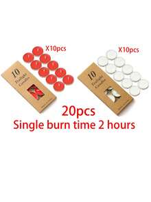 1 Box Of 50pcs Christmas Candles, Heat-Resistant Tea Candles And Smokeless Soy Wax Candles, Suitable For Tea Brewing, Romantic Candlelight Confession On Christmas, Creating Romantic Party Atmosphere, Valentine's Day Gift