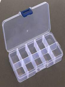 1/2pcs Flexible Transparent Plastic Storage Box | Small Storage Container, Desktop Display Box, Organizer Rack, Ideal For Organizing Pearls, Jewelry And Small Items | Modern Style, Desktop Mounting, Rectangular, Multi-Purpose - Transparent Storage Box - View 2