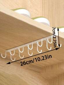 1 pieza Organizador de sombreros y cinturones, soporte de almacenamiento de accesorios de armario con 6 ganchos, sin necesidad de perforar, almacenamiento fácil para sombreros, cinturones, toallas, bolsas, bufandas, organizador de dormitorio - Blanco mejorado - Ver 3