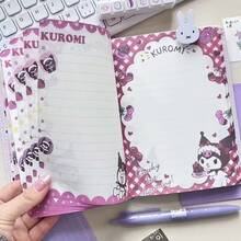 SANRIO 1本库洛米主题笔记本，采用柔软的PU皮革封面和80页彩色内页，可用作日记本、计划本、记事本等。 - 彩色 - 查看 6