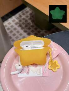 Glow-In-The-Dark Semi-Transparent Star Pattern Earphone Protective Case, Compatible With Apple 1/2/3/4/Pro/Pro2(Nd)/Pro(3rd)