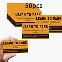 50pcs Parking Violation Cards - Illegal Parking Cards, Various Parking Violation Reasons, Unauthorized Parking Area Warning - Style a - View 10