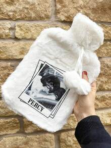 Customized Hot Water Bottle, Personalized Hot Water Bottle | Photo Design | Editable Text, Gift For Boyfriend, Husband, Father, Practical Home Gift