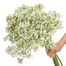 D6 Pcs Artificial Queen Annes Lace Stem 36 Inch Fake Carrot Flower Picks Faux Ammi Majus For Vase Bouquets Home Office Wedding Decor White - 白色 - 查看 5
