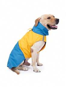 Dog Rain Coat Jacket, Reflective Adjustable Hooded Pet Raincoat With Leash Hole, Suitable For Small To Extra Large Dogs