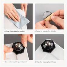 6pcs Heavy Duty Furniture Casters - 440.92lbs Capacity, 360° Swivel, Stainless Steel Self-Adhesive, Smooth Rolling, Easy Moving, Furniture Wheels, Suitable For Heavy Furniture