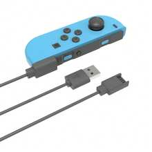 TOPWOLF 二合一 Switch Joy-Con 充电线，2.5 米长，USB 接口 5V/500mA，白色充电线 - 黑色 - 查看 3