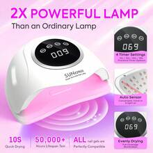 DianaBeauty Máy sấy móng tay UV 90 đèn LED có hẹn giờ và cảm biến tự động, phù hợp với mọi loại sơn móng tay gel, thiết bị làm móng chuyên nghiệp. - trắng - Xem 3