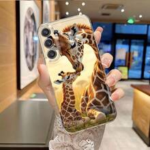 Funda de Teléfono Giraffe Anti-caída de Cobertura Completa TPU para  Galaxy A02 A03S A04 A05S A06 A13 A14 A15 A16 5G A21S A22 A23 A24 A25 A32 A34 A35 A50 A52 A53 A54 A55 A73 S21 Ultra S22 Plus S23+ S24 FE S25 Funda Protectora a Prueba de Golpes, Mejor Regalo para Familiares Amigos Amantes, Funda Protectora a Prueba de Golpes, Funda de Teléfono de Moda, Diseño de Jirafa, Funda de Teléfono Duradera, Material Flexible, Cubierta Protectora de Teléfono, Usuarios de , Regalo Familiar - Multicolor - Ver 6